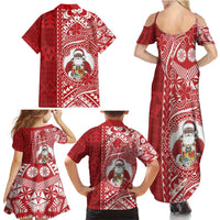 Tonga Christmas Family Matching Summer Maxi Dress and Hawaiian Shirt Kilisimasi Fiefia - Polynesian Pride