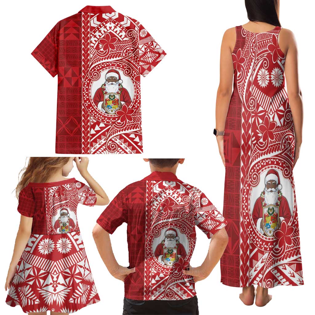 Tonga Christmas Family Matching Tank Maxi Dress and Hawaiian Shirt Kilisimasi Fiefia - Polynesian Pride