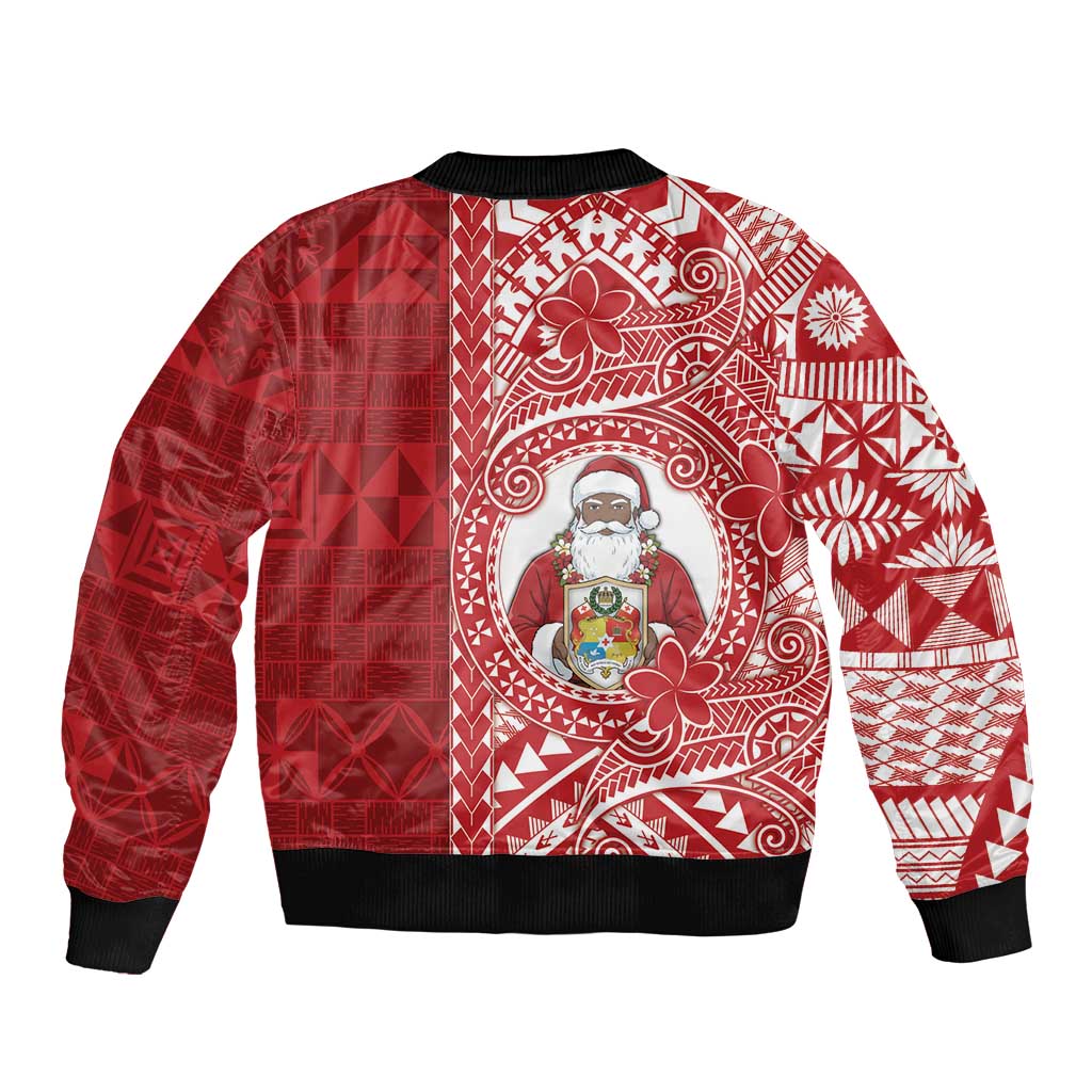 Tonga Christmas Sleeve Zip Bomber Jacket Kilisimasi Fiefia - Polynesian Pride