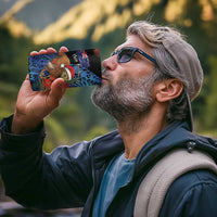 Personalised New Zealand Christmas 4 in 1 Can Cooler Tumbler Santa Kiwi Bird With Pohutukawa Flowers - Polynesian Pride