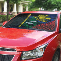 Philippines Christmas Auto Sun Shade Xmas Tree Filipino Tribal Patterns - Polynesian Pride