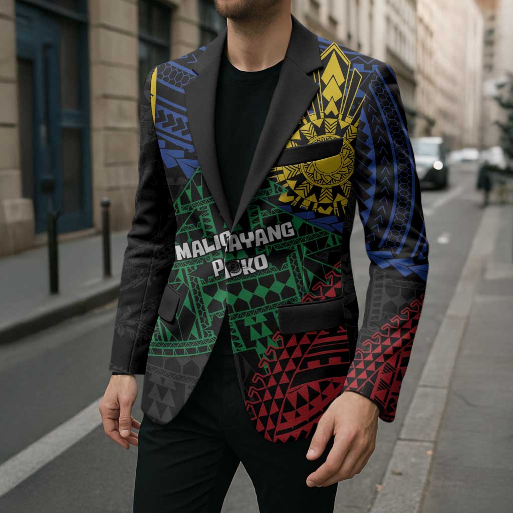 Personalised Philippines Christmas Blazer Xmas Tree Filipino Tribal Patterns - Polynesian Pride