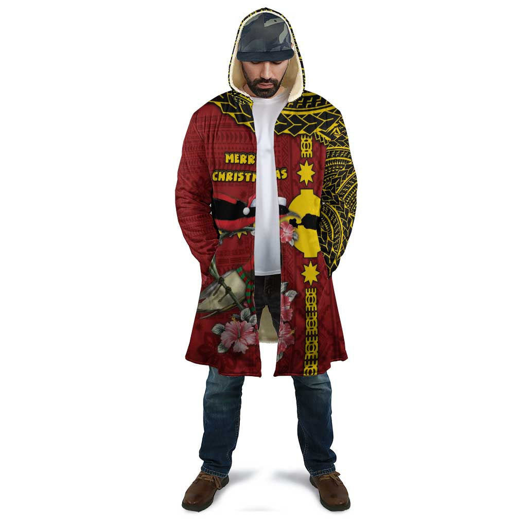 Rotuma Christmas Cloak Rotuma Myzomela Birds With Hibiscus Flowers - Polynesian Pride