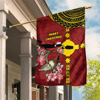 Rotuma Christmas Garden Flag Rotuma Myzomela Birds With Hibiscus Flowers - Polynesian Pride
