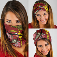 Rotuma Christmas Neck Gaiter Rotuma Myzomela Birds With Hibiscus Flowers - Polynesian Pride