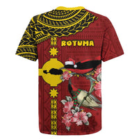 Rotuma Christmas Rugby Jersey Rotuma Myzomela Birds With Hibiscus Flowers - Polynesian Pride