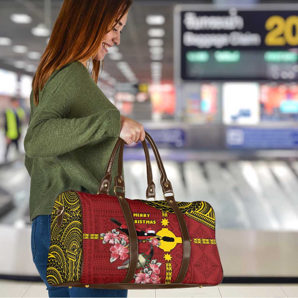 Rotuma Christmas Travel Bag Rotuma Myzomela Birds With Hibiscus Flowers - Polynesian Pride