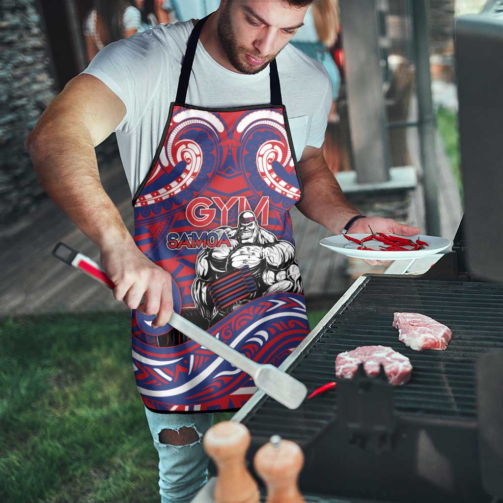 Samoa Gym Apron Muscle Samoan Tribal Waves - Polynesian Pride