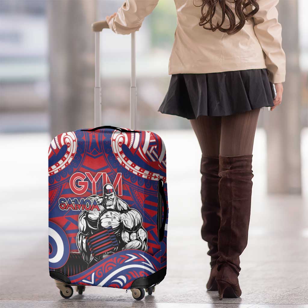 Samoa Gym Luggage Cover Muscle Samoan Tribal Waves - Polynesian Pride