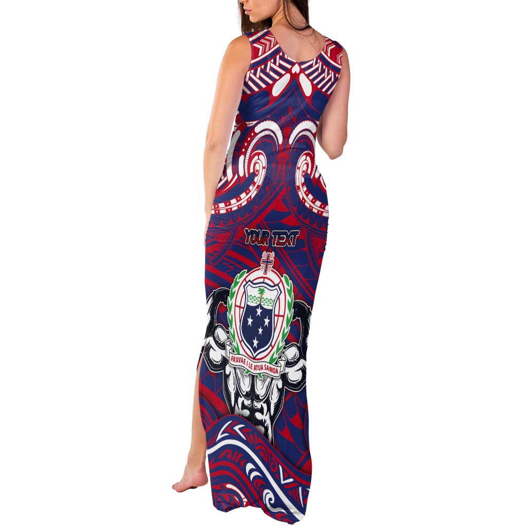 Personalised Samoa Gym Tank Maxi Dress Muscle Samoan Tribal Waves - Polynesian Pride