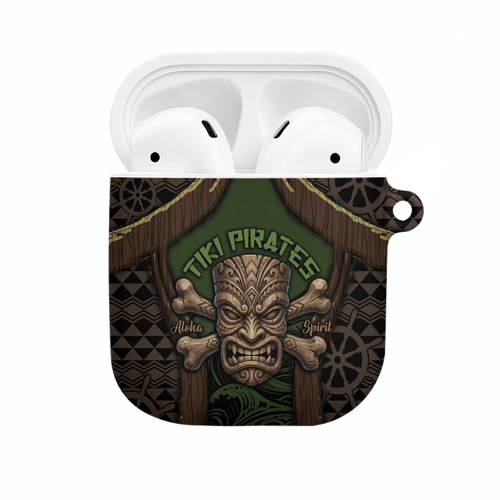 Hawaii Tiki Pirates AirPods Case Kakau Pattern Polynesian Style