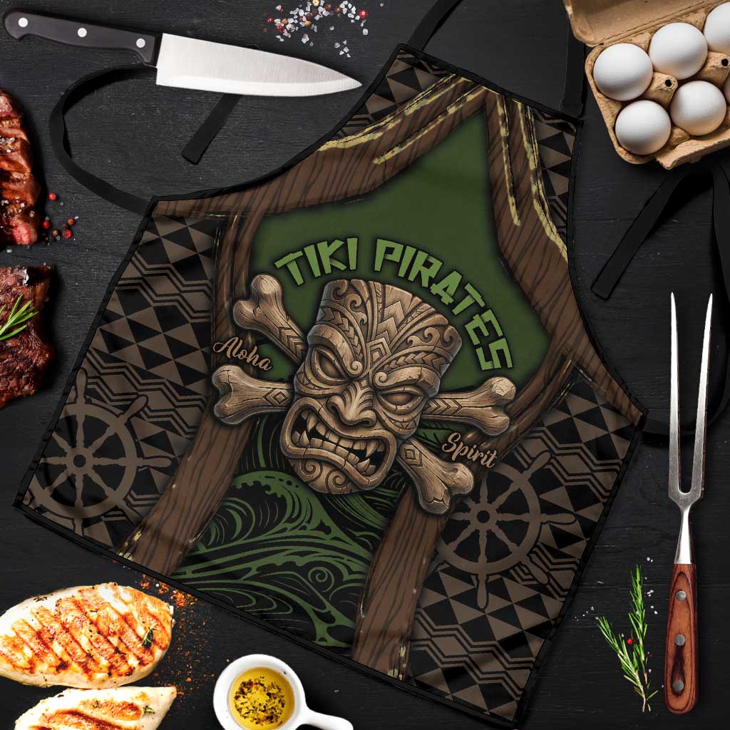 Hawaii Tiki Pirates Apron Kakau Pattern Polynesian Style