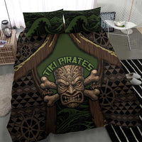 Hawaii Tiki Pirates Bedding Set Kakau Pattern Polynesian Style