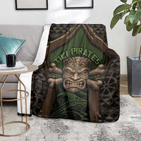 Hawaii Tiki Pirates Blanket Kakau Pattern Polynesian Style