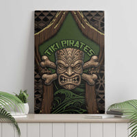 Hawaii Tiki Pirates Canvas Wall Art Kakau Pattern Polynesian Style