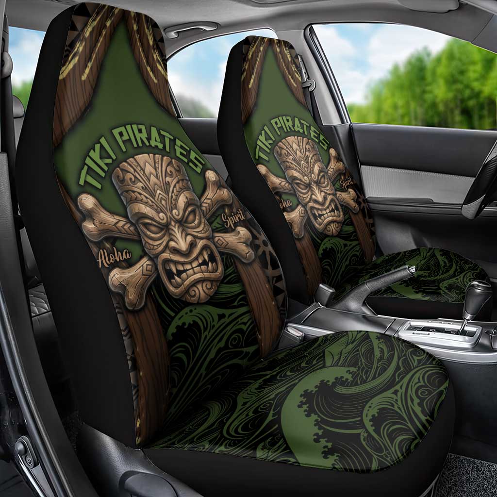 Hawaii Tiki Pirates Car Seat Cover Kakau Pattern Polynesian Style