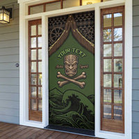 Personalised Hawaii Tiki Pirates Door Cover Kakau Pattern Polynesian Style