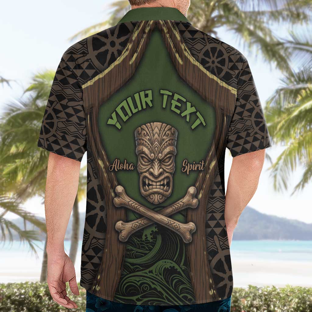 Personalised Hawaii Tiki Pirates Hawaiian Shirt Kakau Pattern Polynesian Style