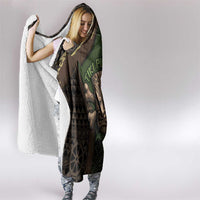 Hawaii Tiki Pirates Hooded Blanket Kakau Pattern Polynesian Style