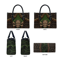 Hawaii Tiki Pirates Leather Bag Kakau Pattern Polynesian Style