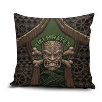 Hawaii Tiki Pirates Pillow Cover Kakau Pattern Polynesian Style