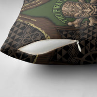 Hawaii Tiki Pirates Pillow Cover Kakau Pattern Polynesian Style