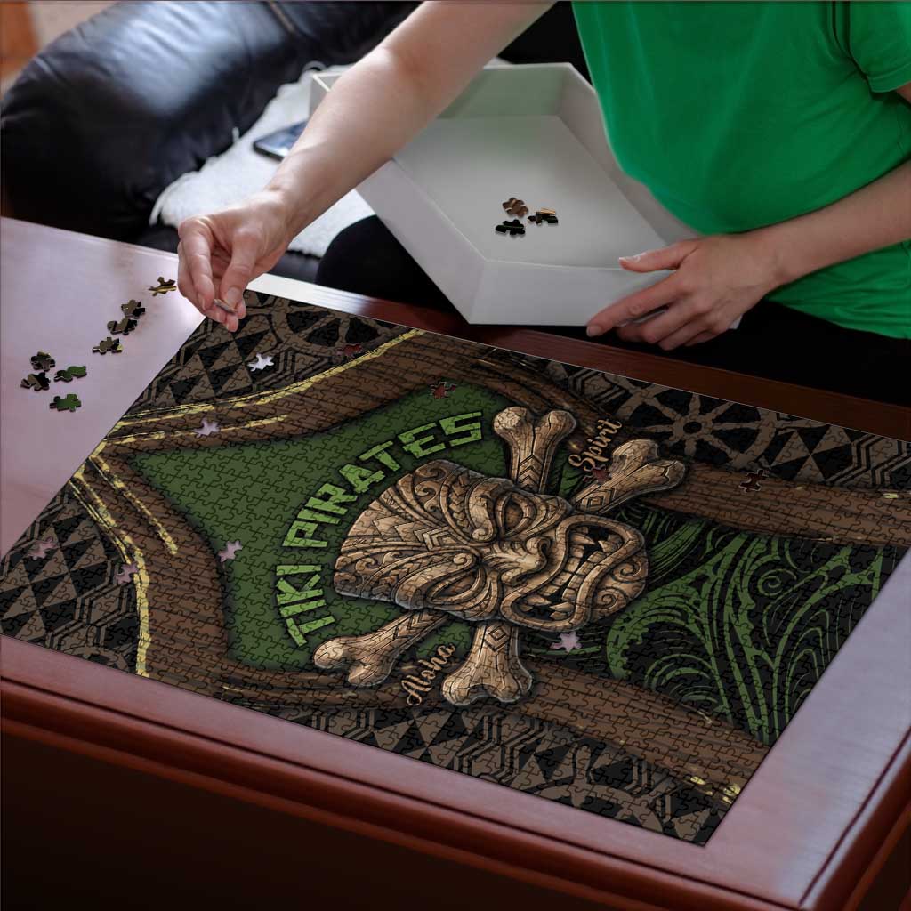 Hawaii Tiki Pirates Puzzle Kakau Pattern Polynesian Style