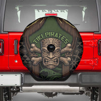Hawaii Tiki Pirates Spare Tire Cover Kakau Pattern Polynesian Style