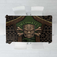 Hawaii Tiki Pirates Tablecloth Kakau Pattern Polynesian Style
