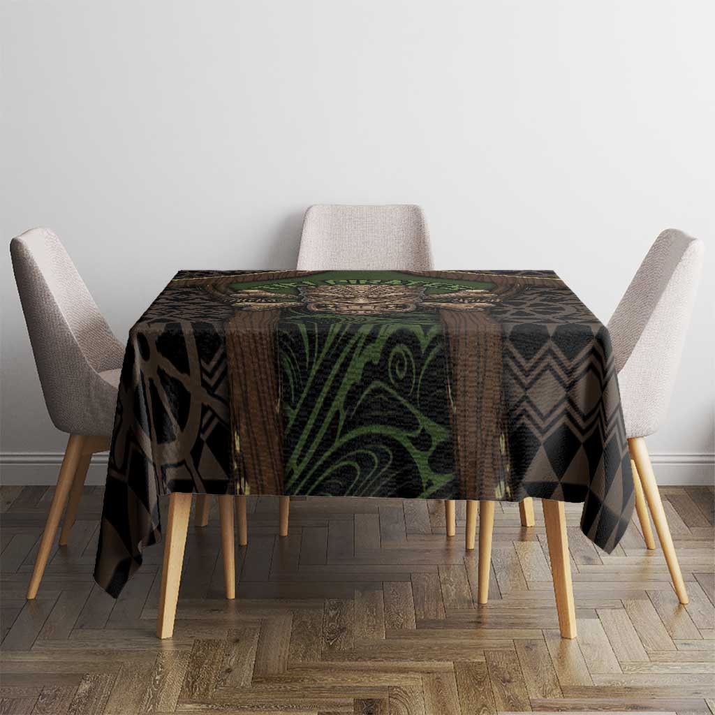 Hawaii Tiki Pirates Tablecloth Kakau Pattern Polynesian Style