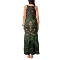 Personalised Hawaii Tiki Pirates Tank Maxi Dress Kakau Pattern Polynesian Style