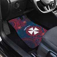 Wallis And Futuna Car Mats Hibiscus Polynesian Tribal Pattern
