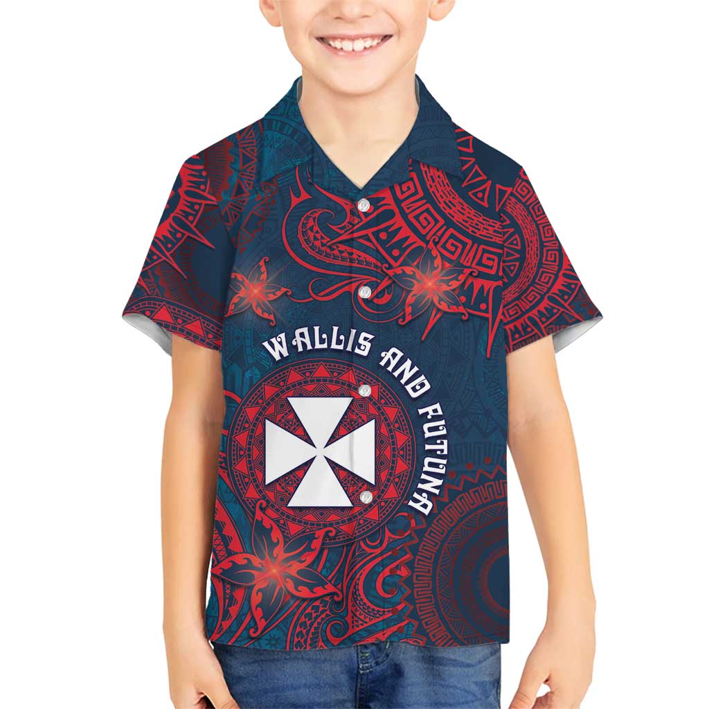 Personalised Wallis And Futuna Family Matching Long Sleeve Bodycon Dress and Hawaiian Shirt Hibiscus Polynesian Tribal Pattern