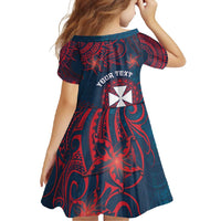 Personalised Wallis And Futuna Family Matching Off Shoulder Maxi Dress and Hawaiian Shirt Hibiscus Polynesian Tribal Pattern