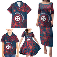 Personalised Wallis And Futuna Family Matching Puletasi and Hawaiian Shirt Hibiscus Polynesian Tribal Pattern