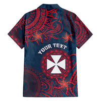 Personalised Wallis And Futuna Family Matching Puletasi and Hawaiian Shirt Hibiscus Polynesian Tribal Pattern