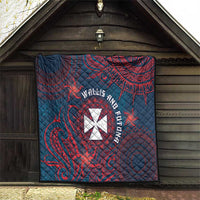 Wallis And Futuna Quilt Hibiscus Polynesian Tribal Pattern