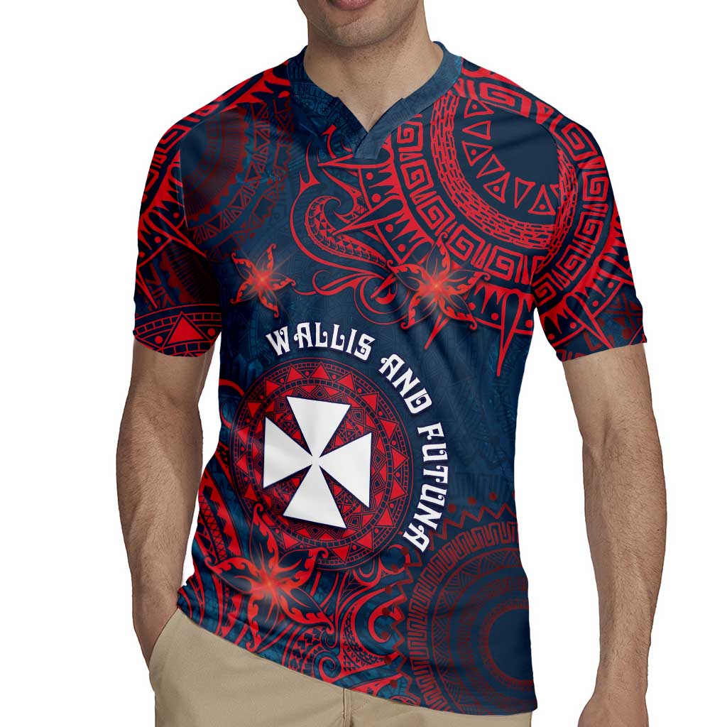 Personalised Wallis And Futuna Rugby Jersey Hibiscus Polynesian Tribal Pattern