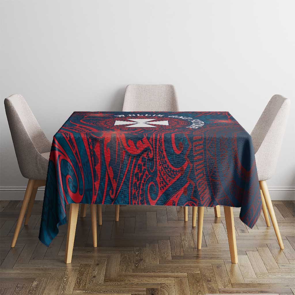 Wallis And Futuna Tablecloth Hibiscus Polynesian Tribal Pattern