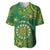 Personalised Cook Islands Baseball Jersey Hibiscus Polynesian Tribal Pattern