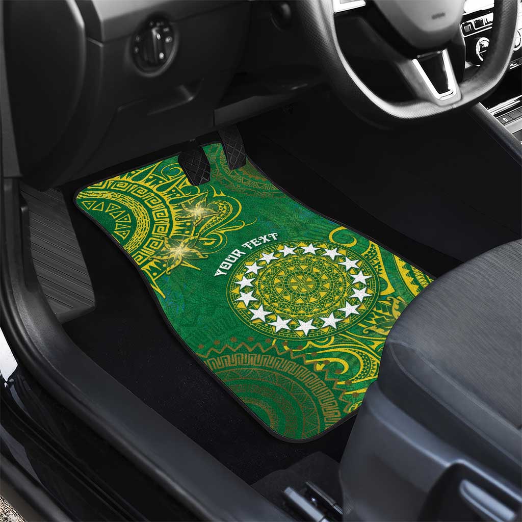 Cook Islands Car Mats Hibiscus Polynesian Tribal Pattern