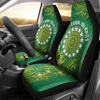 Cook Islands Car Seat Cover Hibiscus Polynesian Tribal Pattern