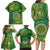 Personalised Cook Islands Family Matching Long Sleeve Bodycon Dress and Hawaiian Shirt Hibiscus Polynesian Tribal Pattern
