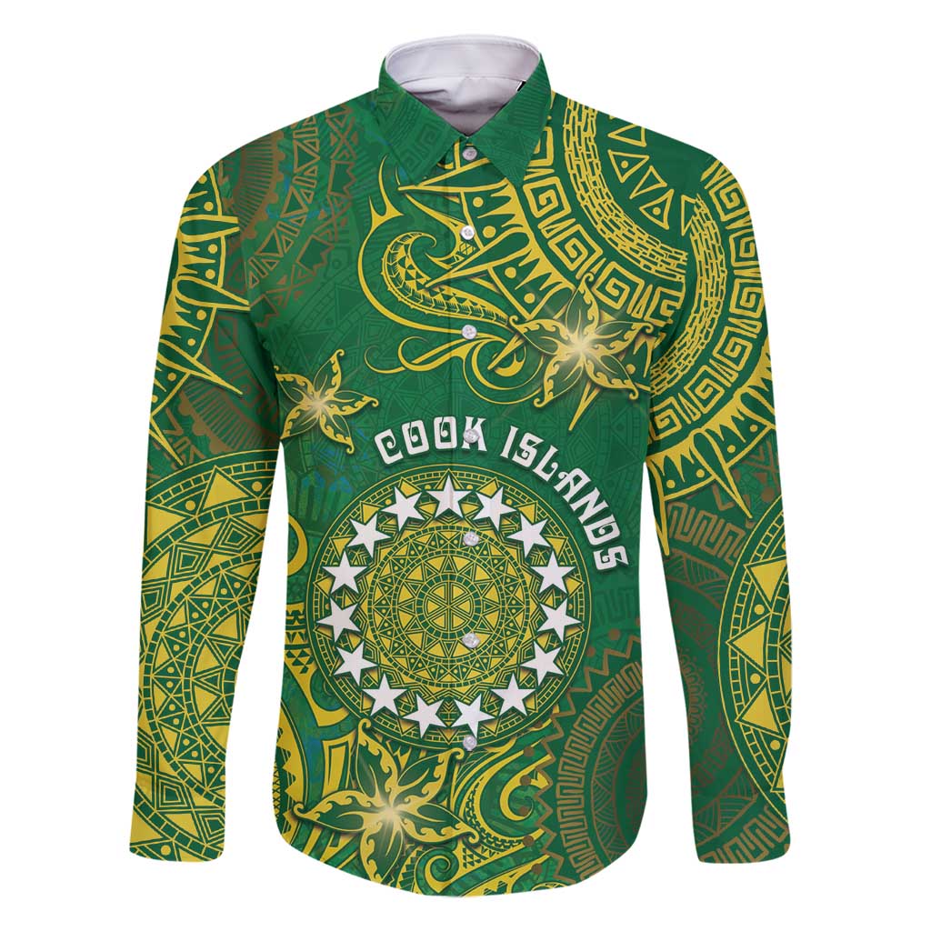 Personalised Cook Islands Family Matching Off Shoulder Short Dress and Hawaiian Shirt Hibiscus Polynesian Tribal Pattern