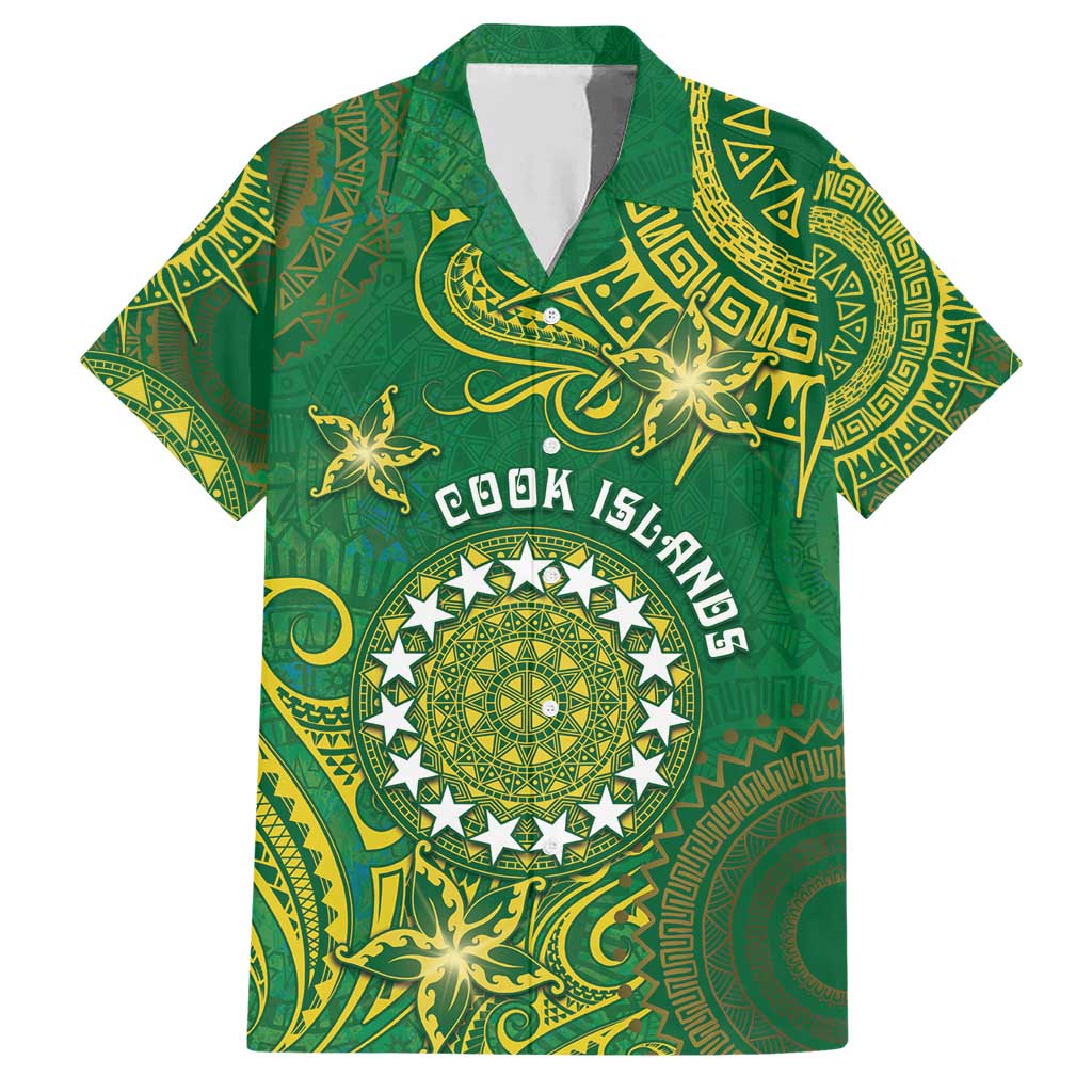 Personalised Cook Islands Family Matching Short Sleeve Bodycon Dress and Hawaiian Shirt Hibiscus Polynesian Tribal Pattern