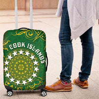 Cook Islands Luggage Cover Hibiscus Polynesian Tribal Pattern