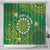 Cook Islands Shower Curtain Hibiscus Polynesian Tribal Pattern
