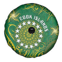 Cook Islands Spare Tire Cover Hibiscus Polynesian Tribal Pattern