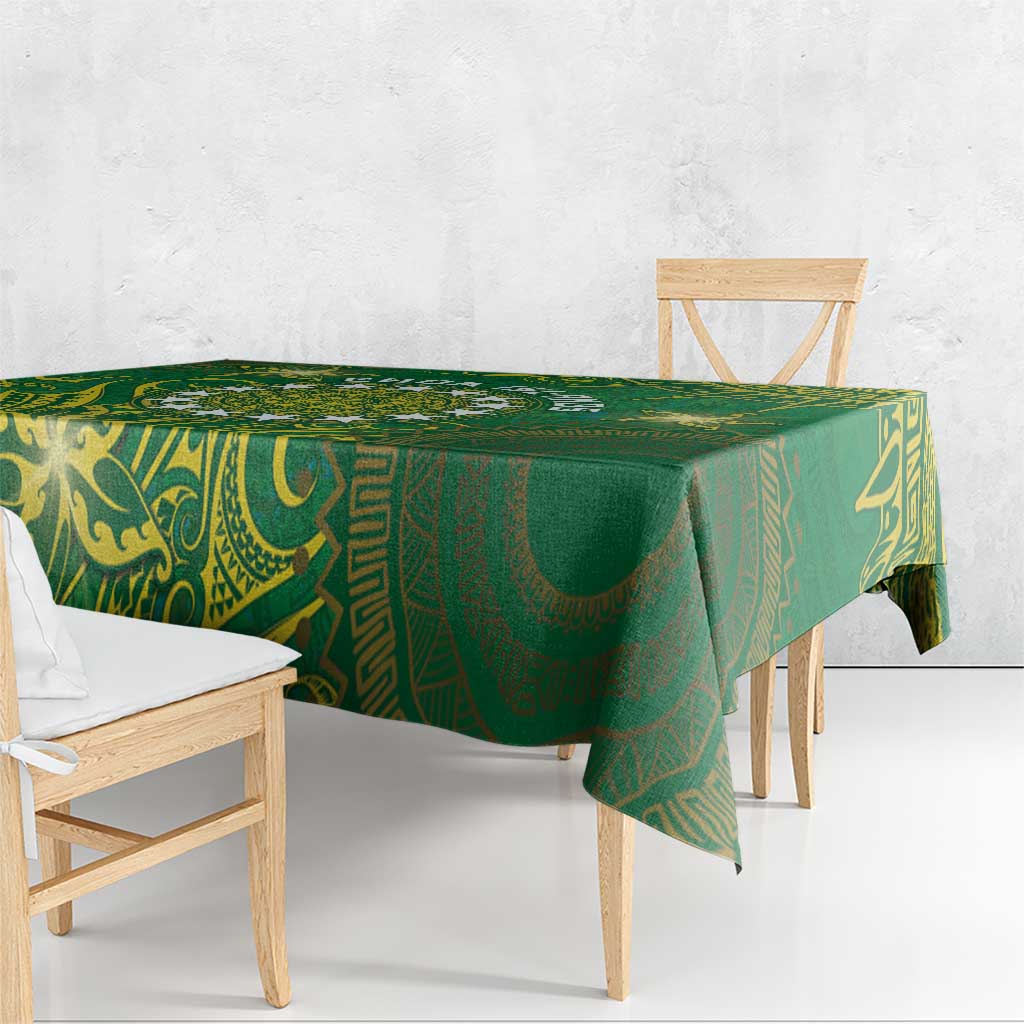 Cook Islands Tablecloth Hibiscus Polynesian Tribal Pattern