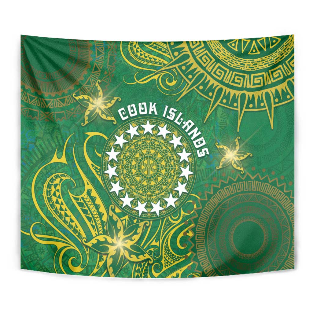 Cook Islands Tapestry Hibiscus Polynesian Tribal Pattern